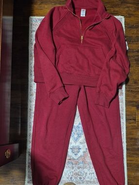 Comfy Lounge 2 Piece Set Burgundy Women